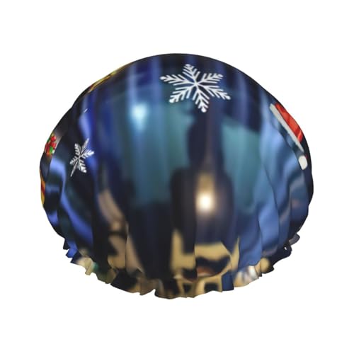 Weihnachtssocken für Weihnachten, Party, Duschhaube für Herren, Damen, wiederverwendbar, wasserdicht, lang, dick, Haarpflege, kurzes Kinderbad von Pidgazdfgv