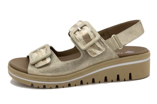 PieSanto - 240781 herausnehmbare Innensohle aus Wildleder Metall Beige für Damen, Beige 36360, 36 EU von PieSanto