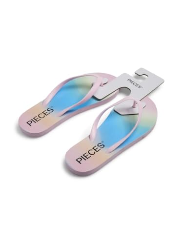 Pieces shoes Damen Pcsummer Print Flip Flop Hg, Pink-A-Boo, 38 EU von Pieces shoes