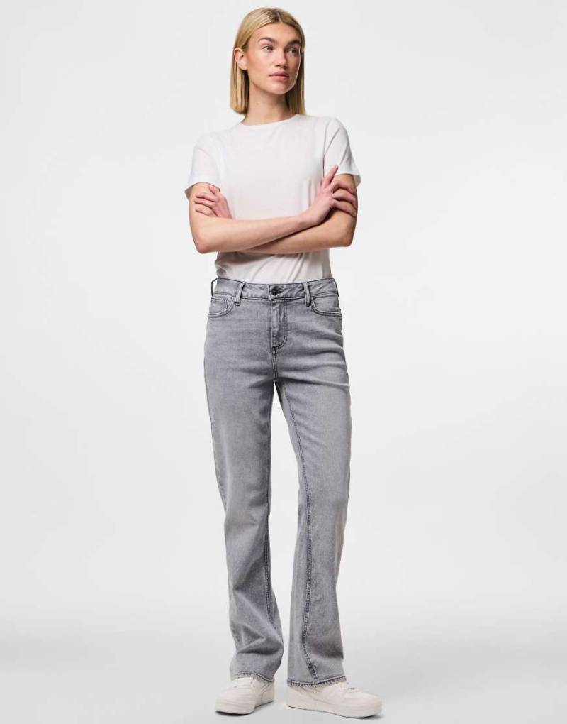 ONLY - Straight-Fit-Jeans in Hellgrau von Pieces