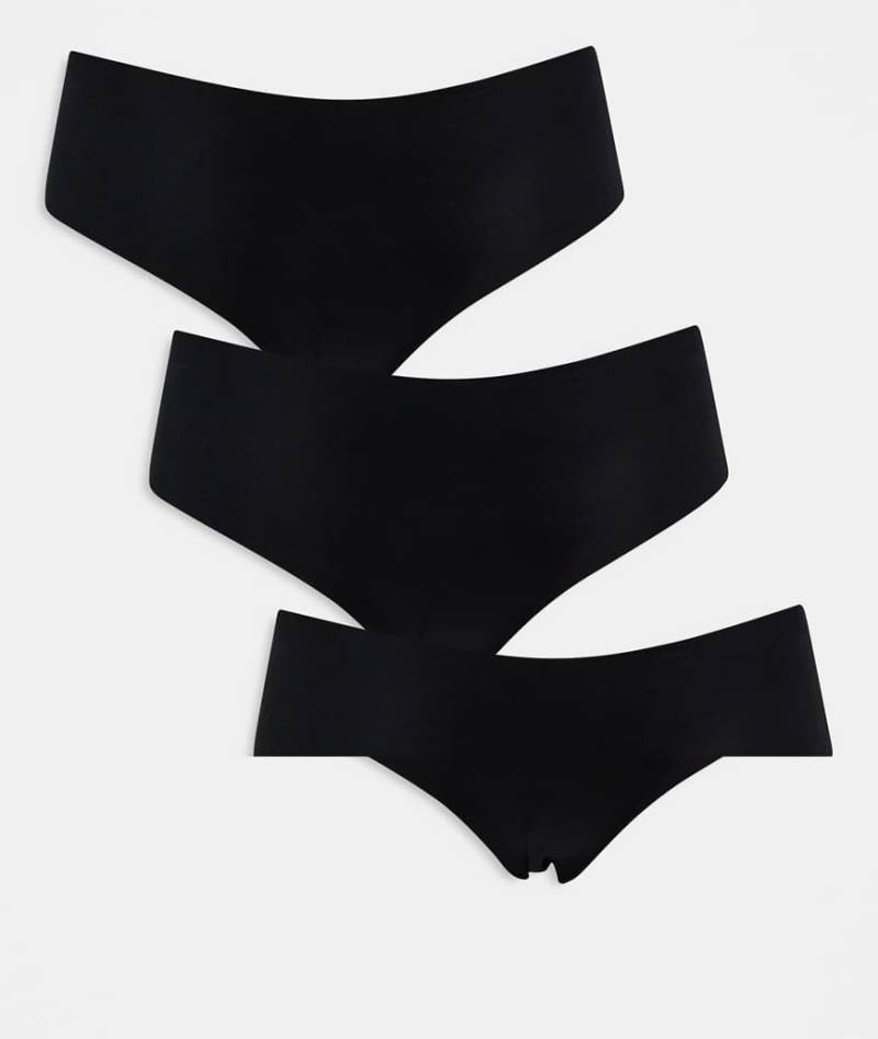 Pieces - 3er-Pack Slips in Schwarz von Pieces