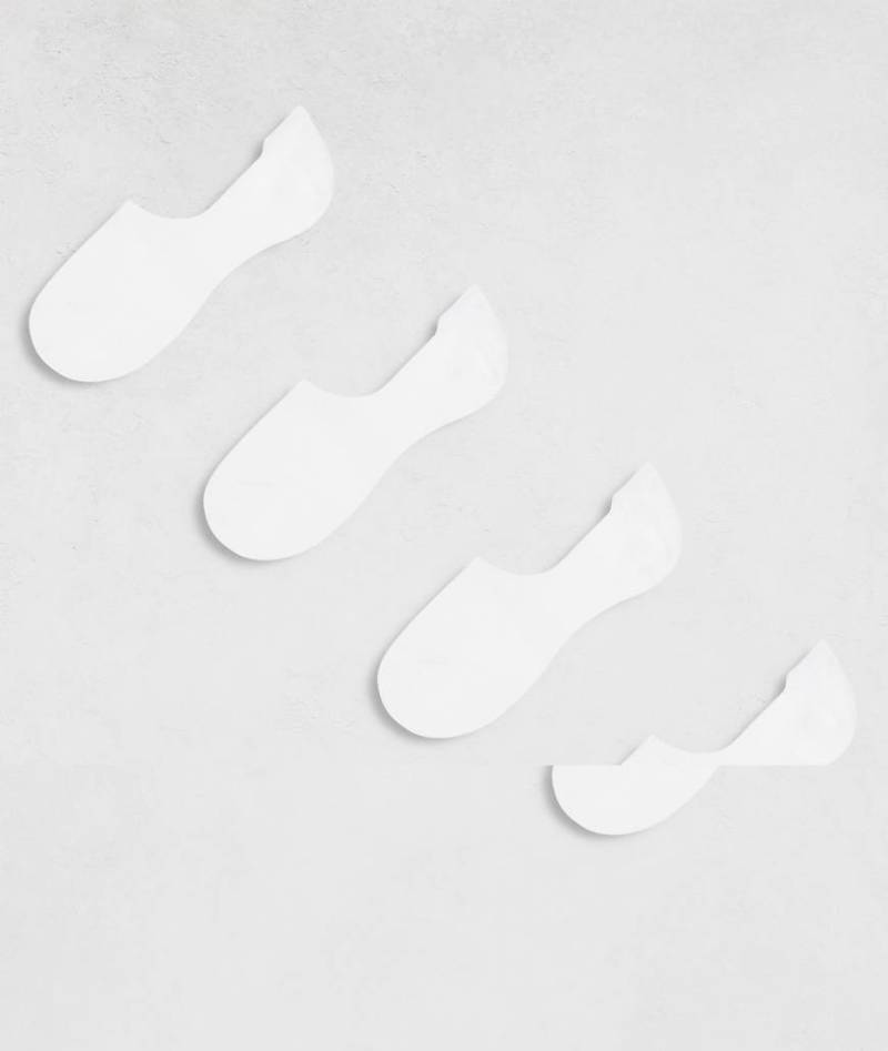 Pieces - 4er-Pack unsichtbare Füßling-Socken Weiß von Pieces