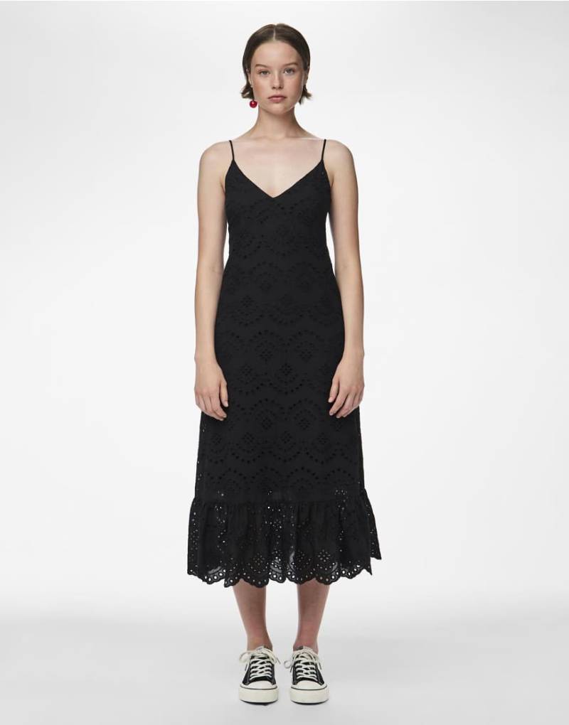 Pieces - Ärmelloses Kleid in Schwarz von Pieces