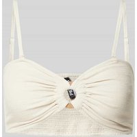 Pieces Bandeau-Top mit Spaghettiträgern Modell 'AGNES' in Sand, Größe XL von Pieces