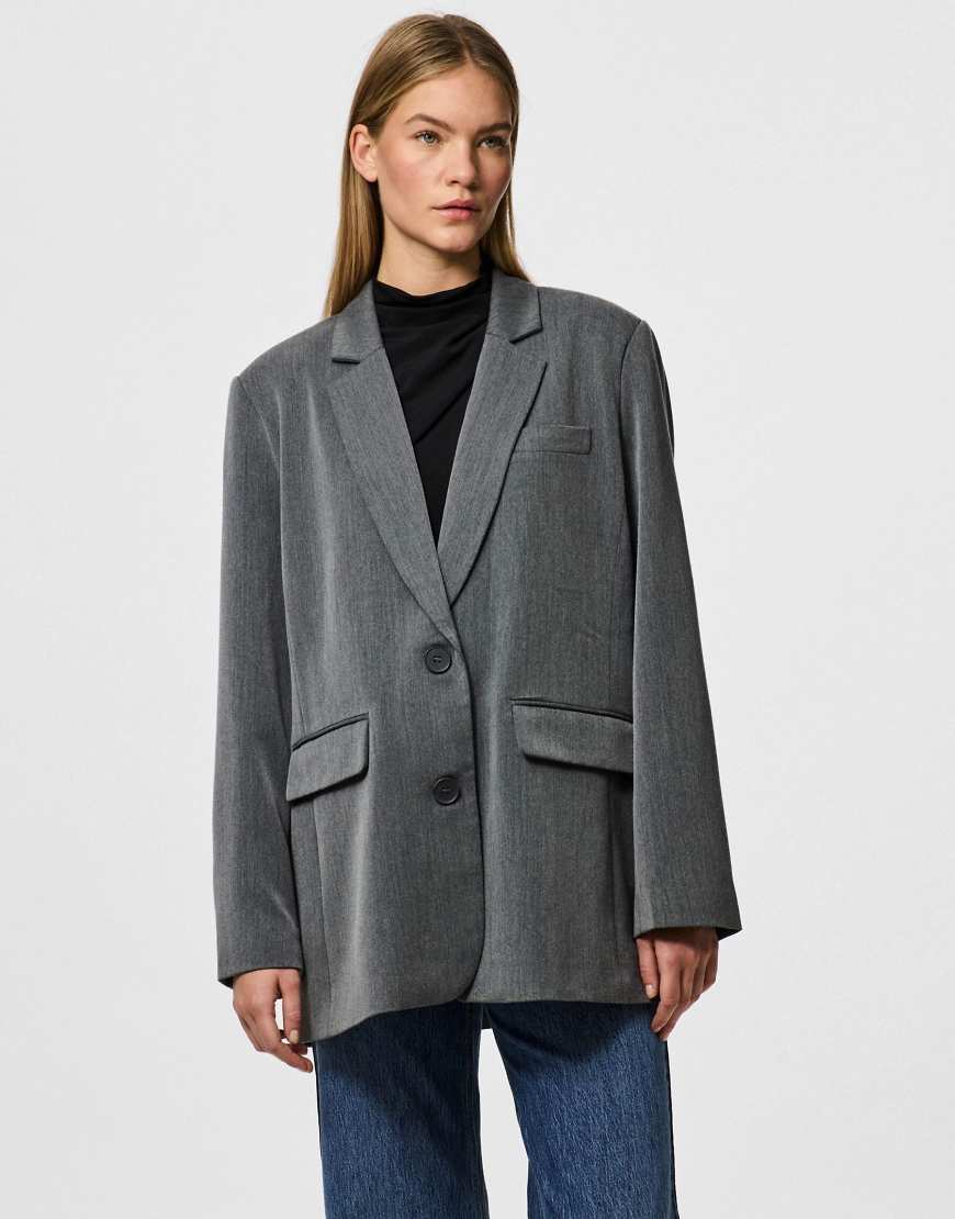 Pieces - Blazer in dunkelgrau meliert Pieces - Blazer in dunkelgrau meliert von Pieces