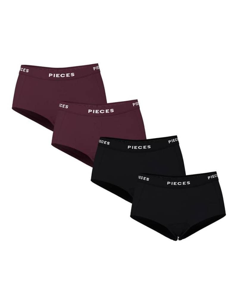 Pieces - Boxershorts in Winetasting 1-Rot von Pieces