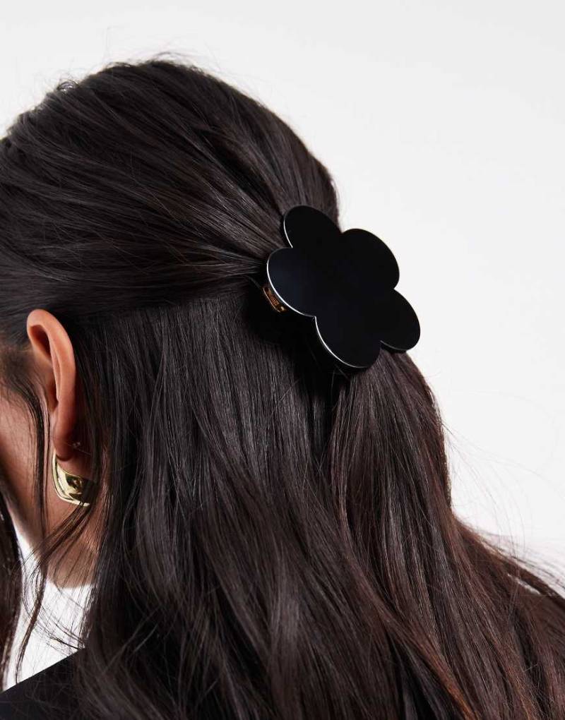 Pieces - Flache Blumen-Haarspange in Schwarz Pieces - Flache Blumen-Haarspange in Schwarz von Pieces