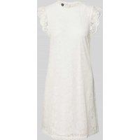 Pieces Gerade geschnittenes Cocktailkleid aus Spitze Modell 'COLLINE' in Offwhite, Größe XL von Pieces