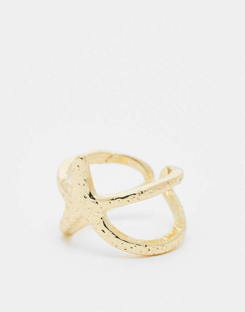 Pieces - Goldfarbener Ring mit Seestern-Detail von Pieces
