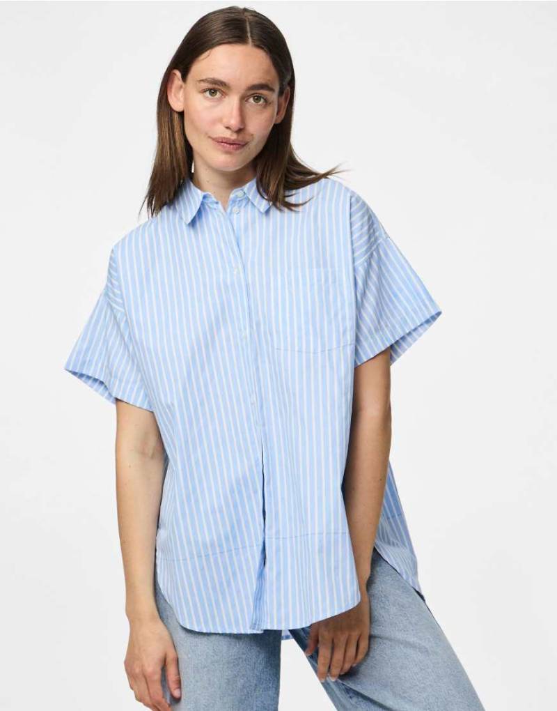 Pieces - Hemd in Blau von Pieces
