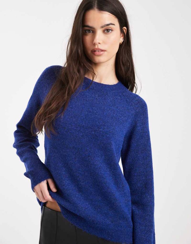 Pieces - Hochgeschlossener Pullover in Dunkelblau von Pieces