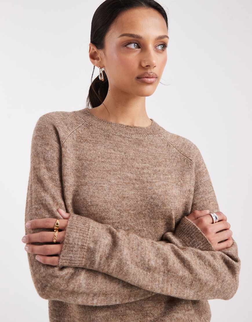 Pieces - Hochgeschlossener Pullover in Fossil-Neutral von Pieces