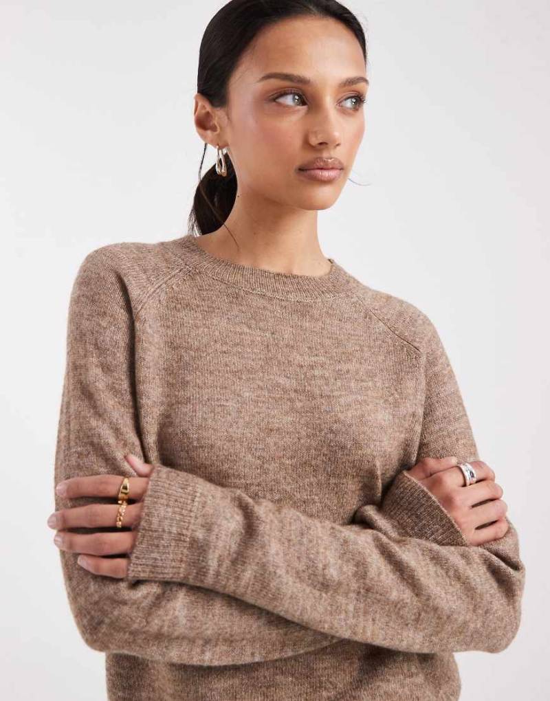 Pieces - Hochgeschlossener Pullover in Fossil-Neutral von Pieces
