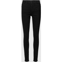 Pieces Jeans in unifarbenem Design Modell 'DANA' in Black, Größe S von Pieces