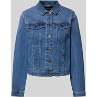 Pieces Jeansjacke mit Brusttaschen in Jeansblau, Größe L von Pieces