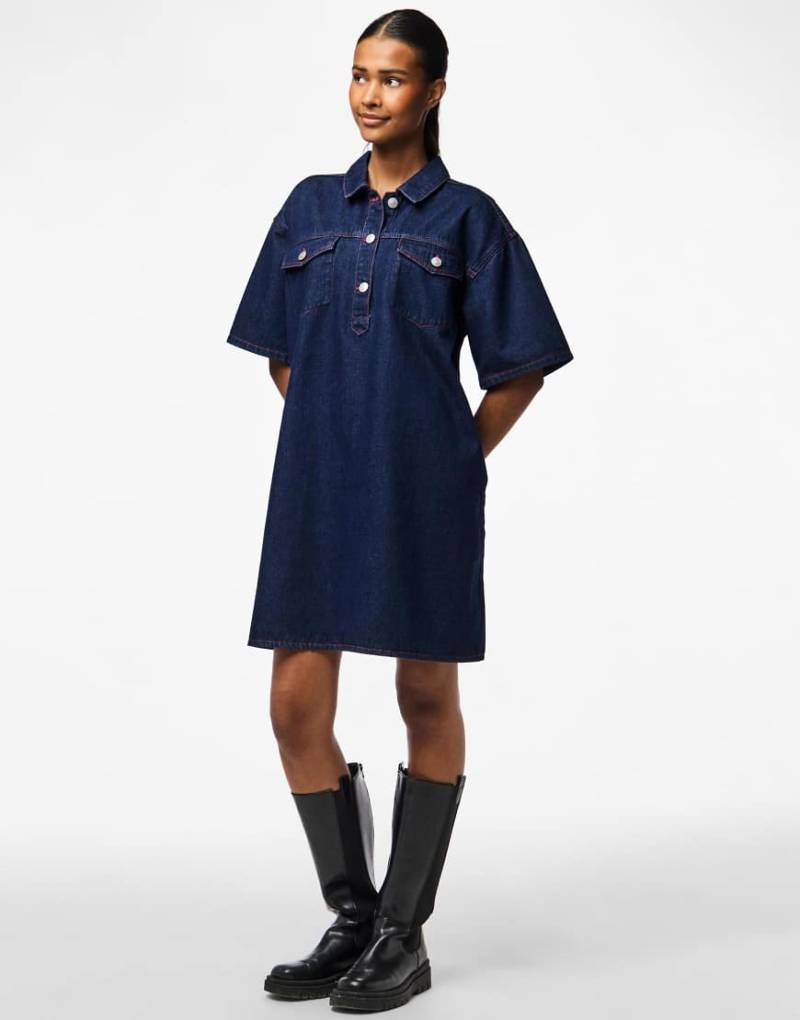 Pieces - Jeanskleid in Indigoblau von Pieces