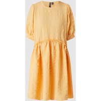 Pieces Kleid mit Tartan-Karo Modell 'Vudmilla' in Apricot, Größe M von Pieces