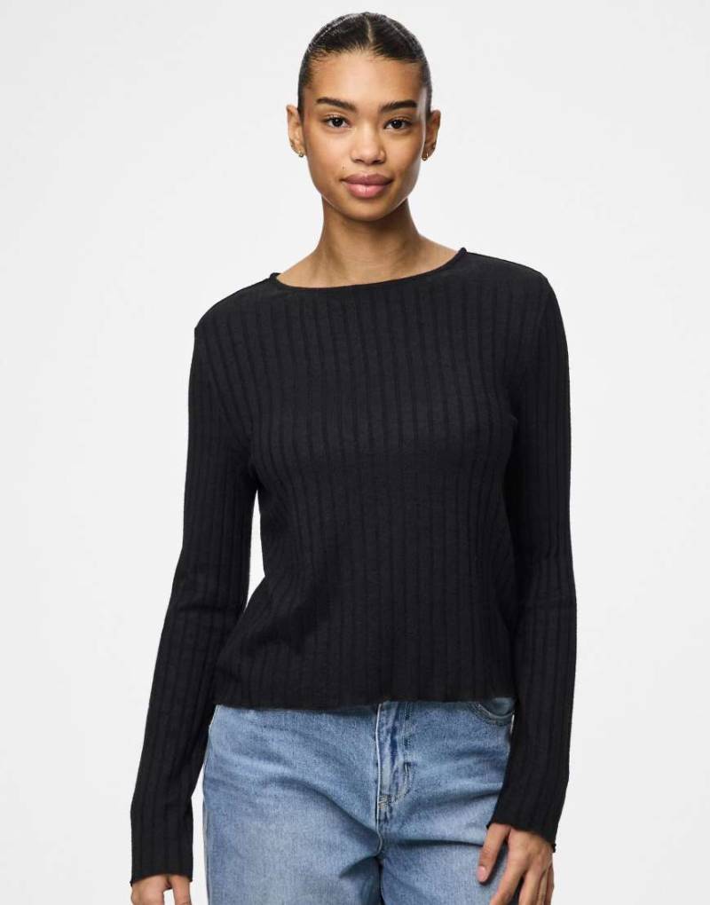 Pieces - Langärmlige Bluse in Schwarz Pieces - Langärmlige Bluse in Schwarz von Pieces