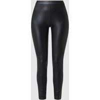 Pieces Leggings in Leder-Optik Modell 'New Shiny' in Black, Größe M/L von Pieces