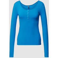 Pieces Longsleeve in unifarbenem Design Modell 'KITTE' in Royal, Größe M von Pieces