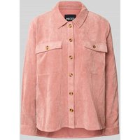 Pieces Loose Fit Hemdbluse in Cord Optik Modell 'EFFI' in Rose, Größe XS von Pieces
