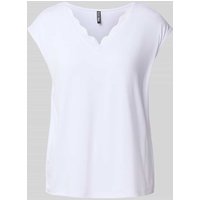 Pieces Loose Fit T-Shirt mit Spitzenbesatz Modell 'KAMALA' in Weiss, Größe XS von Pieces