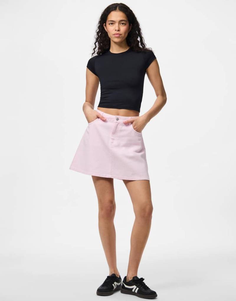 Pieces - Minirock in Pink-a-Boo-Rosa von Pieces
