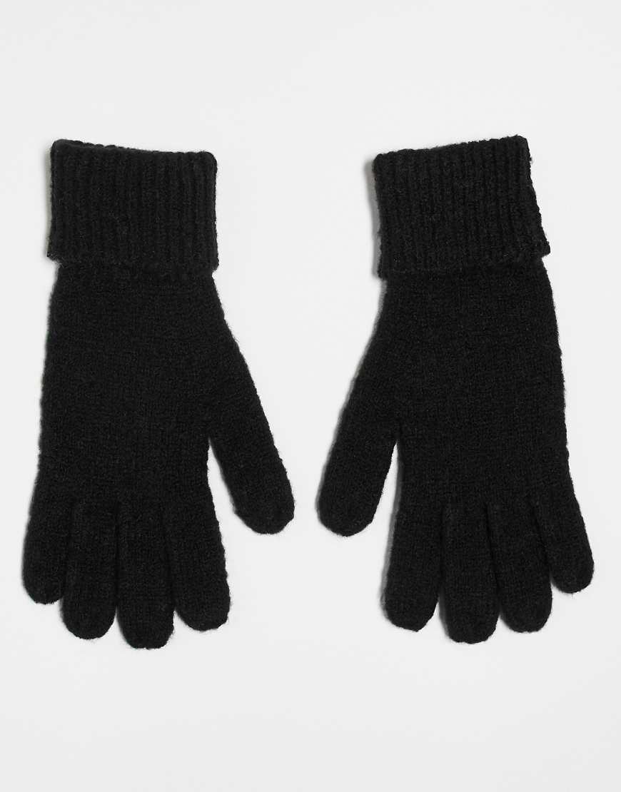 Pieces - Pyron - Flauschige, gerippte Handschuhe in Schwarz Pieces - Pyron - Flauschige, gerippte Handschuhe in Schwarz von Pieces