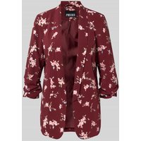 Pieces Regular Fit Blazer mit 3/4-Arm Modell 'BOSELLA' in Dunkelrot Melange, Größe XL von Pieces