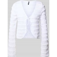 Pieces Regular Fit Cardigan mit Spitzendetails Modell 'ANINE' in Weiss, Größe M von Pieces