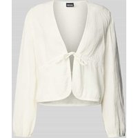 Pieces Regular Fit Langarmbluse aus Baumwolle Modell 'SASTINA' in Offwhite, Größe XL von Pieces