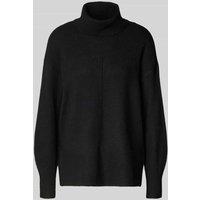 Pieces Regular Fit Rollkragenpullover mit Wollanteil Modell 'MALOU' in Black, Größe S von Pieces