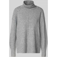 Pieces Regular Fit Rollkragenpullover mit Wollanteil Modell 'MALOU' in Hellgrau, Größe XS von Pieces