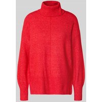 Pieces Regular Fit Rollkragenpullover mit Wollanteil Modell 'MALOU' in Rot, Größe XS von Pieces