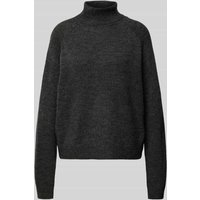 Pieces Regular Fit Rollkragenpullover mit langen Raglanärmeln Modell 'JULIANA' in Dunkelgrau, Größe L von Pieces