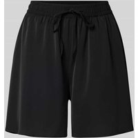 Pieces Regular Fit Sportshorts mit Tunnelzug Modell 'FUA' in Black, Größe M von Pieces