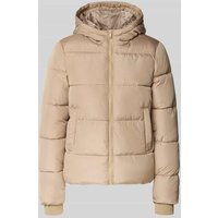 Pieces Regular Fit Steppjacke mit Kapuze Modell 'BEE NEW' in Sand Melange, Größe L von Pieces