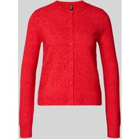 Pieces Regular Fit Strickjacke mit Woll-Anteil Modell 'MALOU' in Rot, Größe M von Pieces