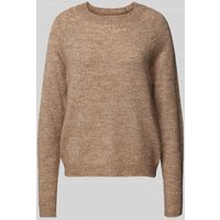 Pieces Regular Fit Strickpullover mit Raglanärmeln Modell 'JULIANA' in Mittelbraun, Größe M von Pieces