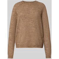 Pieces Regular Fit Strickpullover mit Raglanärmeln Modell 'JULIANA' in Mittelbraun, Größe M von Pieces