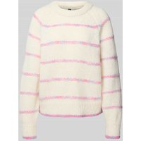 Pieces Regular Fit Strickpullover mit Raglanärmeln Modell 'NELIA' in Offwhite, Größe M von Pieces