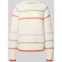 Pieces Regular Fit Strickpullover mit Raglanärmeln Modell 'NELIA' in Offwhite, Größe S von Pieces