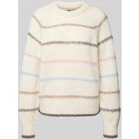 Pieces Regular Fit Strickpullover mit Raglanärmeln Modell 'NELIA' in Offwhite, Größe S von Pieces