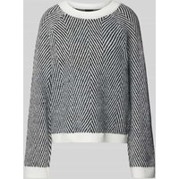 Pieces Regular Fit Strickpullover mit Wollanteil Modell 'OLENA' in Metallic Black, Größe XL von Pieces