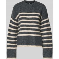 Pieces Relaxed Fit Strickpullover aus Rippstrick Modell 'LINE' in Dunkelgrau Melange, Größe M Pieces Relaxed Fit Strickpullover aus Rippstrick Modell 'LINE' in Dunkelgrau Melange, Größe M von Pieces