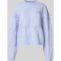 Pieces Relaxed Fit Strickpullover mit Woll-Anteil Modell 'JENNA' in Hellblau, Größe M von Pieces