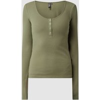 Pieces Serafino-Shirt mit Stretch-Anteil in Oliv, Größe L Pieces Serafino-Shirt mit Stretch-Anteil in Oliv, Größe L von Pieces