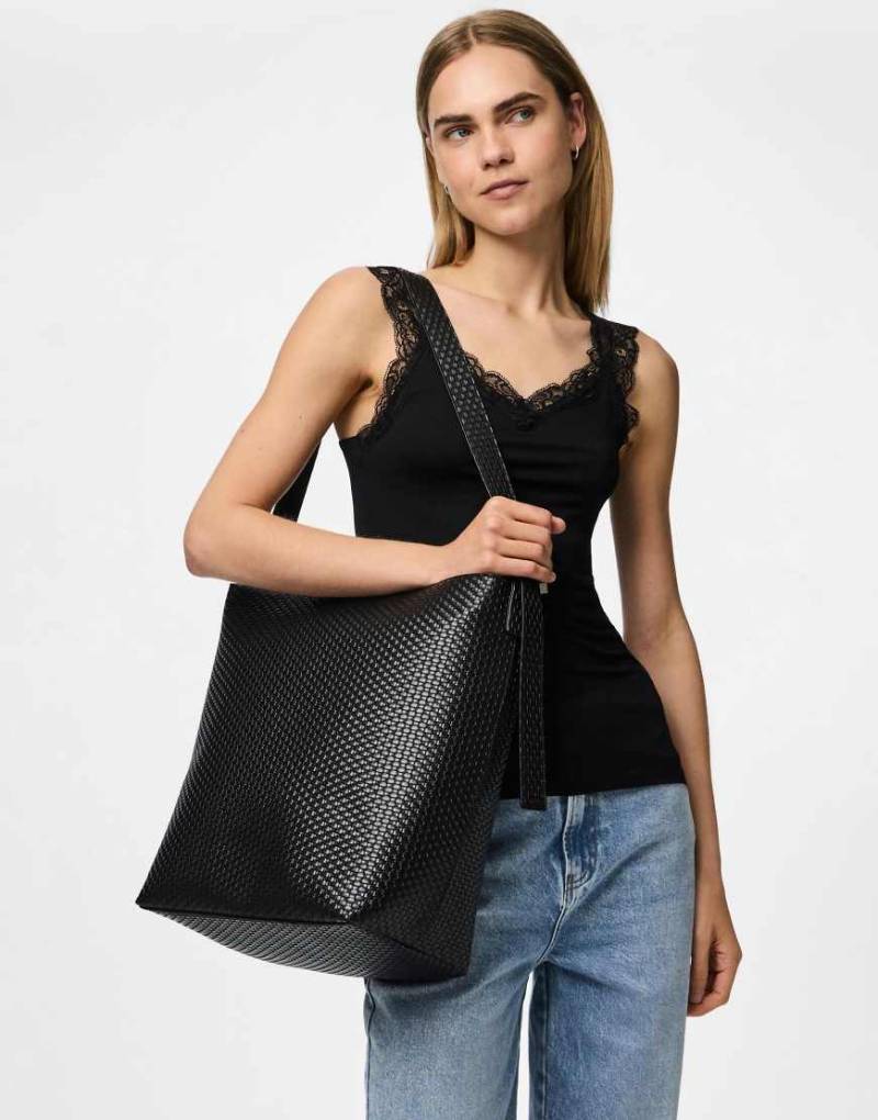 Pieces - Shopper in Schwarz von Pieces