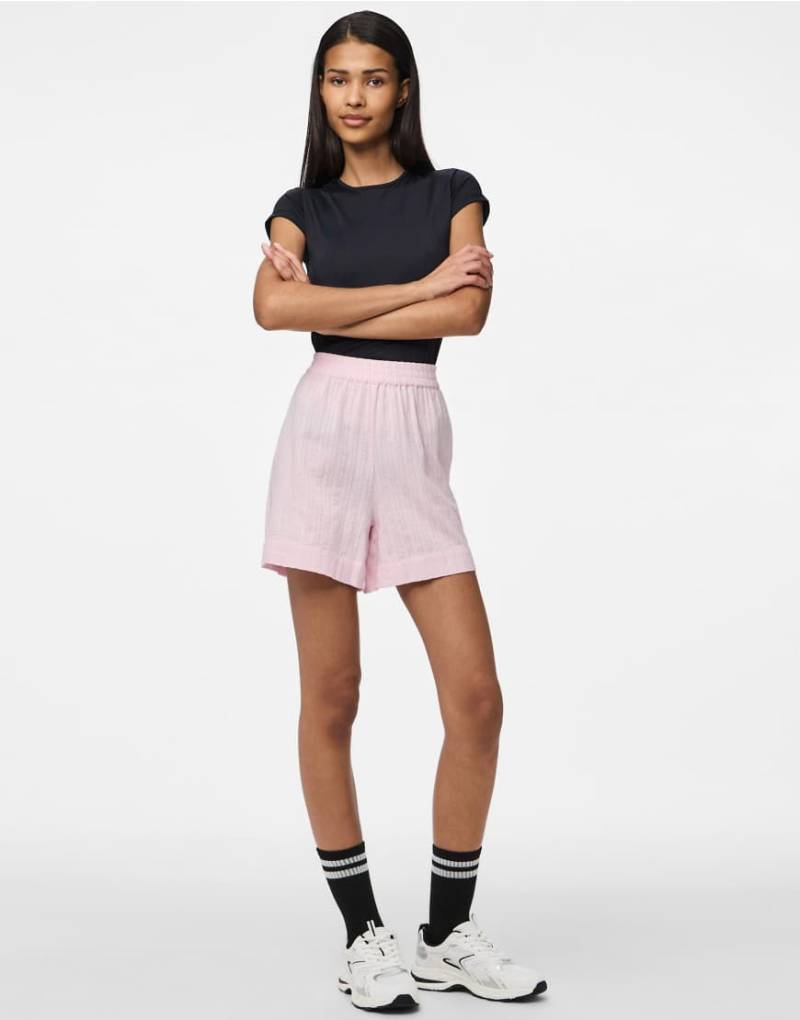 Pieces - Shorts in Rosa von Pieces