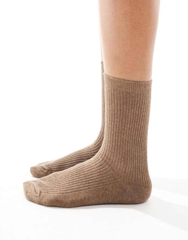 Pieces - Socken in Taupe-Grau-Neutral von Pieces
